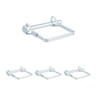 UrbanHui Lot de 4 goupilles d'attelage de remorque de 6,35 mm de diamètre 6,5 cm de long en acier zingué Q195 Carbon pour cric, roues, crochets d'axe, anti-vibrations pour remorquage (crochet simple)
