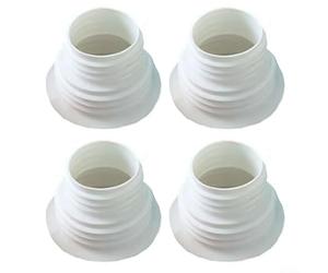 UrbanHui Lot de 4 joints de tuyau d'évacuation en silicone efficaces pour machines à laver et tuyaux d'égout, anti-âge et faciles à nettoyer (blanc)