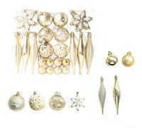 UrbanHui Lot de 72 boules décoratives en plastique pour sapin de Noël et ambiance festive (H)