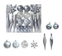 UrbanHui Lot de 72 guirlandes de boules de Noël en plastique pour décoration de vacances et ambiance festive (G)