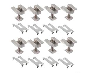 UrbanHui Lot de 8 blocs de tension moyenne avec feuille conductrice pour fixation de panneaux photovoltaïques dans des réseaux commerciaux (45 mm)