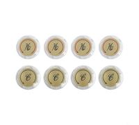 UrbanHui Lot de 8 boutons d'index pour poignée de robinet - En acrylique chromé - Clignotants chauds et froids - Double poignée - Pour salle de bain et cuisine