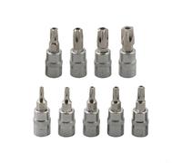 UrbanHui Lot de 9 embouts de tournevis Torx en forme d'étoile à 5 points avec douille 1/4" TS10-TS50, tige à dégagement rapide pour une fixation facile et une réparation électronique