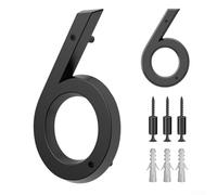 UrbanHui Numéro de maison flottant pour l'extérieur, numéro de boîte aux lettres moderne 3D, panneaux de maison (6#)