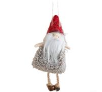 UrbanHui Ornement de Noël à suspendre en peluche bonhomme de neige et cloche avec écharpe rouge pour décorations d'arbre et accents saisonniers de maison, design en tissu doux pour la joie des