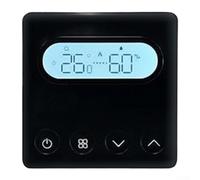 UrbanHui Panneau de contrôle de température Smart Thermostat mural numérique écran tactile 5-45 °C PC+ABS pour système de chauffage domestique Blanc (Noir)