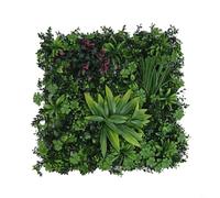 UrbanHui Panneau mural pour plantes vertes artificielles - Protection contre les UV - Intérieur et extérieur - Décoration de jardin - 50 x 50 cm (A)