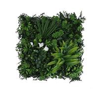 UrbanHui Panneau mural pour plantes vertes artificielles - Protection contre les UV - Intérieur et extérieur - Décoration de jardin - 50 x 50 cm (D)