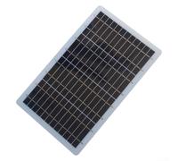 UrbanHui Panneau solaire polycristallin 10 W 6 V pour lampes de jardin et systèmes de pompe à eau, compact 350 x 215 mm avec sortie élevée de 1667 mA pour une énergie fiable