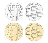 UrbanHui Pièce d'entraînement pour les amateurs de radio et les opérateurs débutants en code morse, construction en fer robuste pour la pratique des compétences (doré)