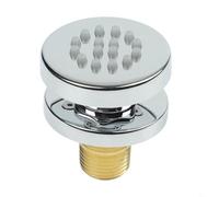 UrbanHui Pomme de douche rotative réglable de 50 mm de diamètre à fixation murale en acier inoxydable 304 en laiton et silicone avec connecteur G1/2 buses anti-encrassement pour salle de bain, spa