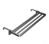 UrbanHui, Porte-serviettes au design peu encombrant, acier au carbone de qualité supérieure, grand stockage, installation sans perçage, amélioration élégante et moderne de la salle de bain (noir)