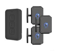 UrbanHui Poussoir automatique sans fil pour interrupteurs d'éclairage avec montage simple et large compatibilité pour un usage domestique (3 touches, noir)