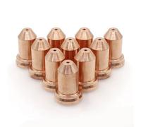 UrbanHui PT80 Lot de 20 pièces de rechange pour cutter plasma - 10 électrodes et 10 buses en cuivre de 1,0 mm pour torche de découpe plasma PT80 - Accessoires de coupe industrielle