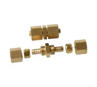 UrbanHui Raccord en laiton 10 mm/12 mm | Connecteur de tuyau d'eau sans outil PEX/cuivre/CPVC, résistant à la chaleur pour systèmes de chauffage par le sol sous évier baignoire (connecteur de 12 mm)