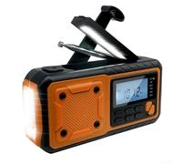 UrbanHui Radio de préparation avec batterie de 4000 mAh, manivelle et énergie solaire pour plus de fiabilité