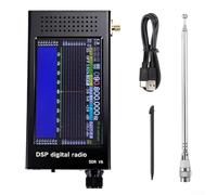 UrbanHui Radio logicielle pleine bande, modèle SDR-V6 avec micrologiciel 1.10d et écran tactile IPS de 4,3", récepteur 100 kHz à 149 MHz pour bandes aéronautiques et ondes courtes (noir)