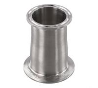 UrbanHui Réducteur concentrique sanitaire à trois colliers | Virole en acier inoxydable 304 de 5,7 cm à 5,1 cm | Raccord de tuyau de traitement de l'eau, de l'huile, des boissons et du lait