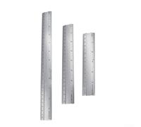UrbanHui Règle droite en alliage d'aluminium pour ingénieurs avec échelle de protection, outil de mesure double métrique et unités 15/20/30 cm (30 cm)