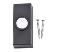 UrbanHui Sonnette filaire à bouton poussoir en ABS électrique noir pour entrée de maison, porte d'entrée, bureau, montage mural, performance fiable