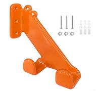 UrbanHui Support mural en acier robuste pour tronçonneuse - 15,2 x 20,3 cm - Orange - Pour garage, atelier, abri de jardin, rangement horizontal et vertical (1 pièce)