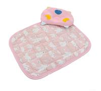 UrbanHui Tapis auto-rafraîchissant pour animaux domestiques 70 x 55 cm pour chiens, tapis de refroidissement non électrique qui fonctionne sans eau ni énergie, et doux pour la peau (ours rose)