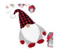 UrbanHui Tapis de salle de bain avec sapin de Noël et Père Noël, matériau imitation laine avec dos antidérapant, pour salle de bain, cuisine, chambre à coucher (B H)