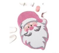 UrbanHui Tapis de salle de bain avec sapin de Noël et Père Noël, matériau imitation laine avec dos antidérapant, pour salle de bain, cuisine, chambre à coucher (A G)