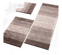 UrbanHui Tapis de salle de bain super absorbant en flanelle, antidérapant, lavable en machine, pour la maison, la cuisine, 50 x 40 cm, marron cacao C