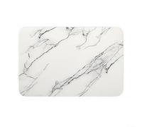 UrbanHui Tapis de sol antidérapant à séchage rapide en polyuréthane pour maison, cuisine, buanderie, couloir, design fin, facile à nettoyer (blanc) 60 x 40 cm