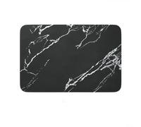 UrbanHui Tapis de sol antidérapant à séchage rapide en polyuréthane pour maison, cuisine, buanderie, couloir, 60 x 40 cm, design fin, facile à nettoyer (noir)