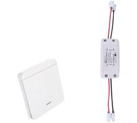 UrbanHui Télécommande sans fil RF433 avec récepteur compact et grande capacité de charge pour l'installation domotique (LN3 + 1 panneau) AC90 ~ 250 V