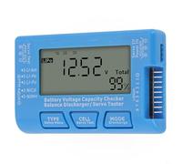 UrbanHui Testeur de capacité de batterie numérique multifonction pour modèles télécommandés, écran LCD, test lithium, batteries NiMH (bleu)