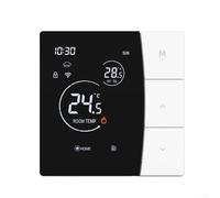 UrbanHui Thermostat WiFi intelligent pour chauffage au sol de chaudière à gaz, à eau, télécommande par application, programmable 3/16 A, type de bouton SDM6, gris 16 A (blanc 3A-WIFI)