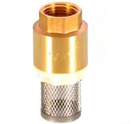UrbanHui Valve inférieure en laiton de 2,5 cm avec grillage en acier inoxydable et mécanisme de clapet anti-retour pour un fonctionnement fiable du système d'eau (A)