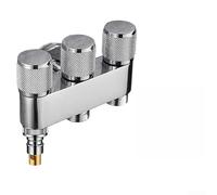 UrbanHui Vanne d'angle en laiton pour machine à laver avec configuration 1 entrée 3 sorties, trois voies d'eau séparées et construction en cuivre résistant (C)