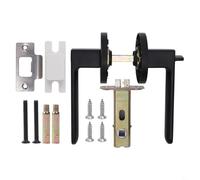 UrbanHui Verrou de confidentialité, indicateur d'occupation rouge/vert, poignée facile à prendre en main en alliage de zinc pour portes de 35 à 50 mm, kit d'installation complet (noir)