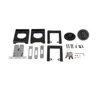 UrbanHui Verrou de porte, en alliage de zinc durable, convient aux cadres de porte de 16 mm, finition galvanisée, poignée pratique, sécurité fiable à clé (noir)