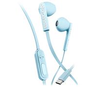 Urbanista Écouteurs avec câble, USB C sans enchevêtrement de gestion des appels avec fil avec microphone, casque USB de type C, entrée stéréo filaire, bouton, San Francisco, lumière bleue, dans