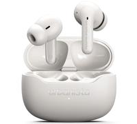 Urbanista Palermo True Wireless Écouteurs intra-auriculaires sans fil avec réduction active du bruit - ANC jusqu'à -30 dB, autonomie totale de 32 h, Bluetooth 6.0, IPX4, commande tactile, blanc