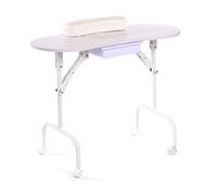 Urbanity Portable Pliable Mobile Ongles Manucure Beauté Salon Table Bureau Blanc - Blanc, Medium.
