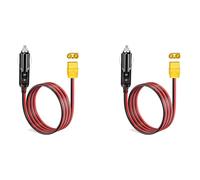 UrbanNest 2X Câble de Charge plus Léger XT90 Connecteur Vers Prise Mâle Allume-Cigare de Voiture pour Centrale Électrique de Générateur Solaire 14AWG 12V