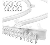 UrbanRed Tringle Rideau Flexible, Tringle Rideau Extensible de 7 Mètres, Barre Rideau, Rail pour Rideaux Séparateur de Pièces