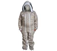 URBANSBEE Combinaison d'apiculteur en coton, vêtements d'apiculteur à double fermeture éclair, équipement de protection pour hommes et femmes, apiculteurs professionnels