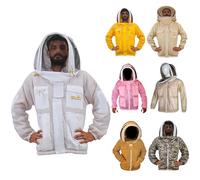 URBANSBEE Veste Apiculteur Professionnelle Apiculture Ventilee 3 Couches avec Voile Fantaisie Respirante Anti Piqures Protection Complete Confortable Legere