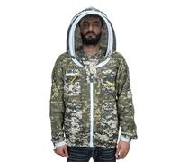 URBANSBEE Veste apiculture 3 couches ultra ventilée, professionnelle veste apiculteur avec chapeau fantaisieet d'un voile pour la protection de l'apiculteur (DIGICAM, XXXXL)