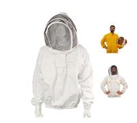 URBANSBEE Veste apiculture professionnelle en coton - veste apiculteur avec l'association chapeau fantaisie et d'un voile pour la protection de l'apiculteur