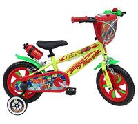 UrbanSkate Vélo Enfant Fille Jaune/Rouge/Vert. Taille 12"