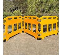 UrbanUp Barricade Extensible Barrière de Sécurité Extérieure à 1, 2, 3 ou 4 Panneaux, Barrières Pliantes, Garde-Corps Mobiles, Barrière D'obstacle Temporaire pour Zone de Travail(3PC)
