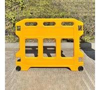 UrbanUp Barricade Extensible Barrière de Sécurité Extérieure à 1, 2, 3 ou 4 Panneaux, Barrières Pliantes, Garde-Corps Mobiles, Barrière D'obstacle Temporaire pour Zone de Travail(1PC)